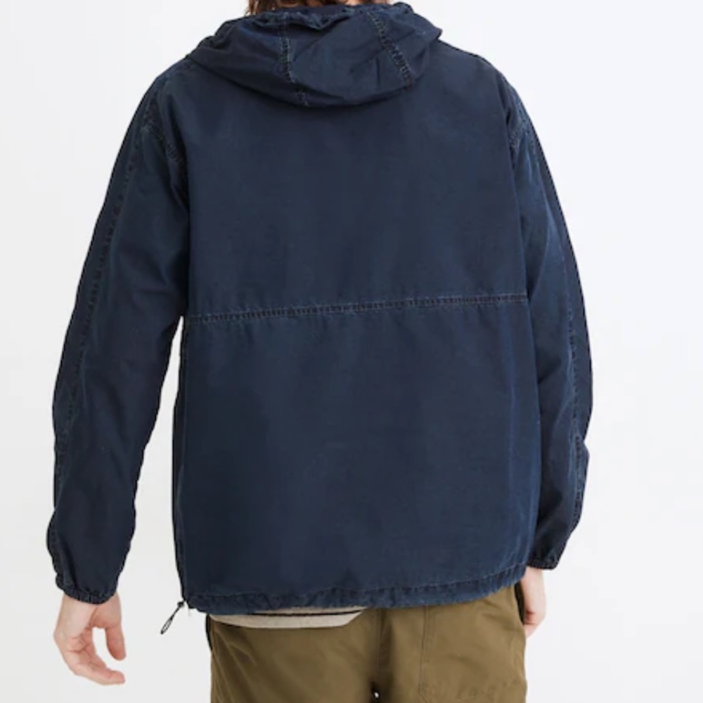 Madewell Navy Pullover Jacket size Medium - image 3